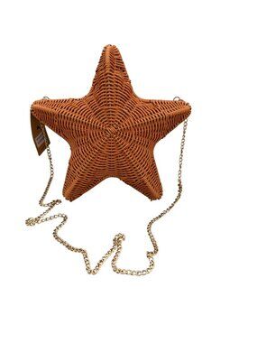 Tommy Bahama Woven Straw Wicker Starfish Crossbody Bag NWT